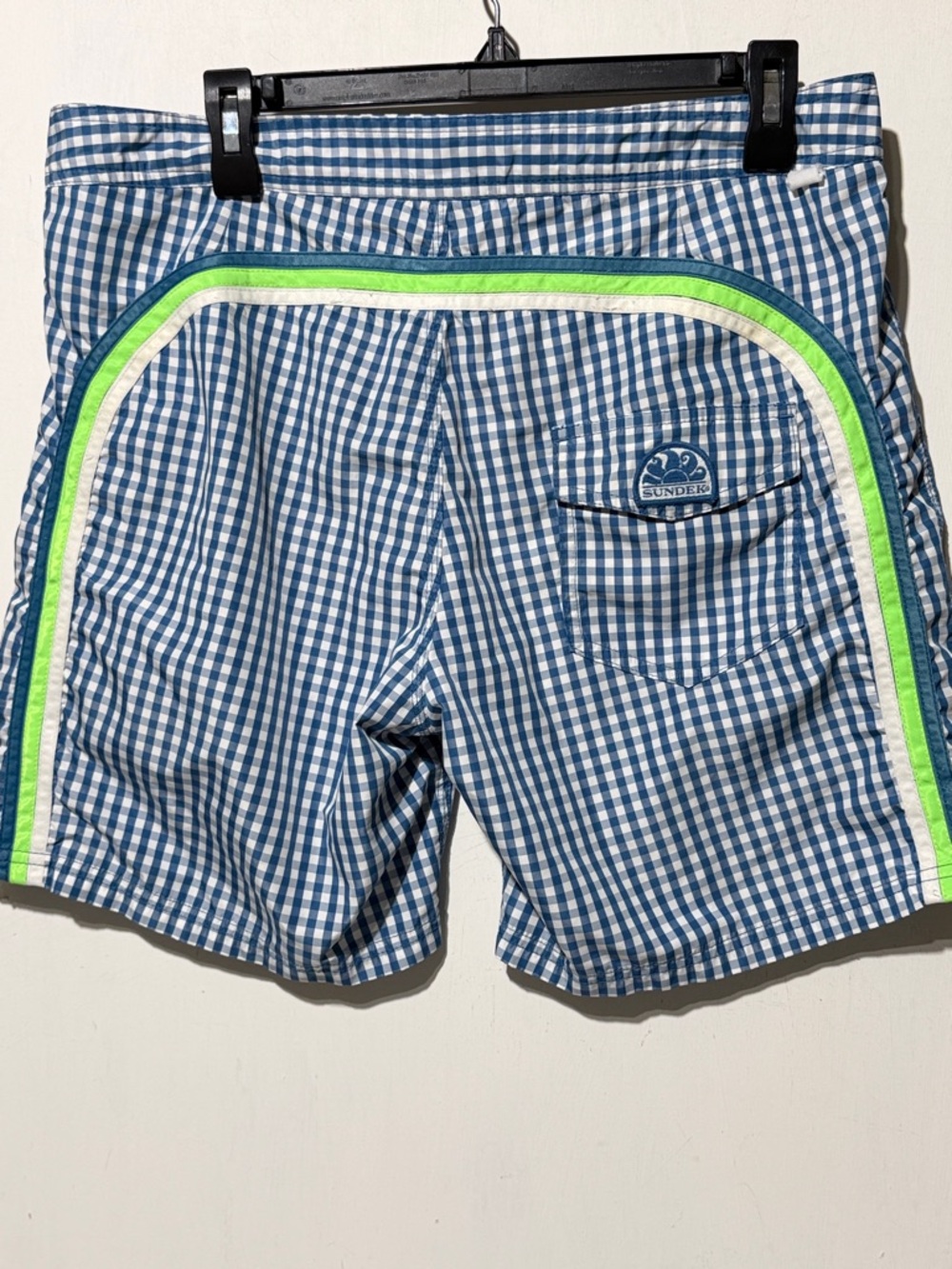 Men's Sundek Gingham Swim Trunks - Drawstring Waist